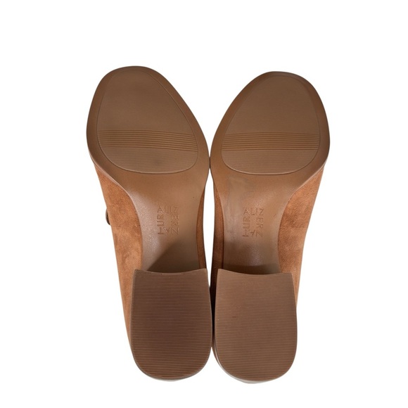 Naturalizer Heels Womens Sz 8 M Trixie Loafers Pumps Tassel Brown Suede Leather - Picture 6 of 11